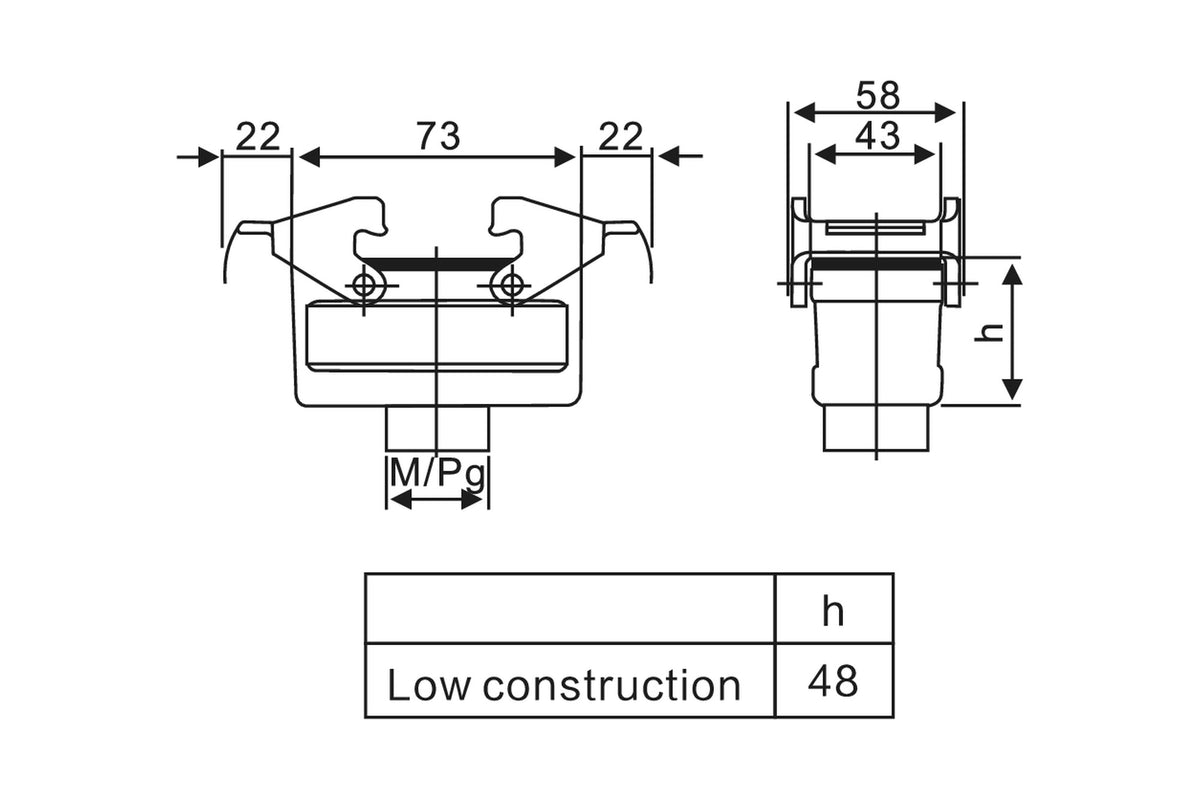 CV1NSFP16DN technical drawing