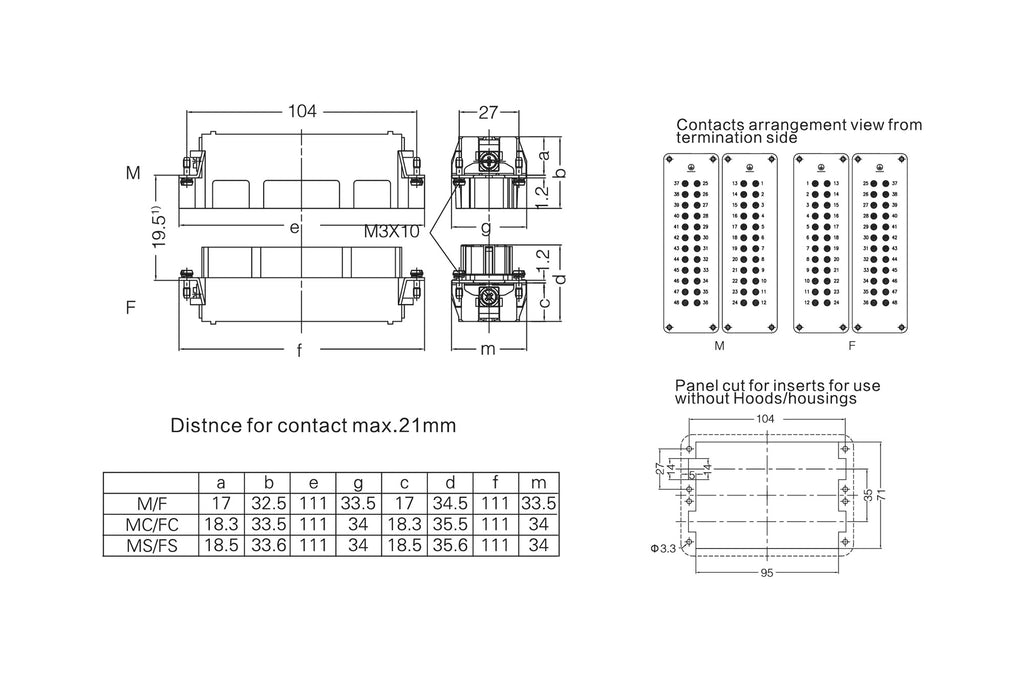 FLFMNLE4V disegno tecnico