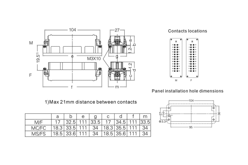 FLFMNLS4M technical drawing