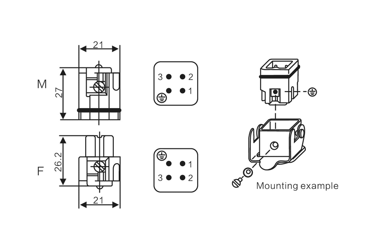 FPFNLP04V technical drawing