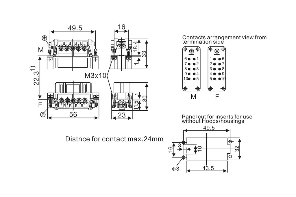 FSMLNS10V technical drawing